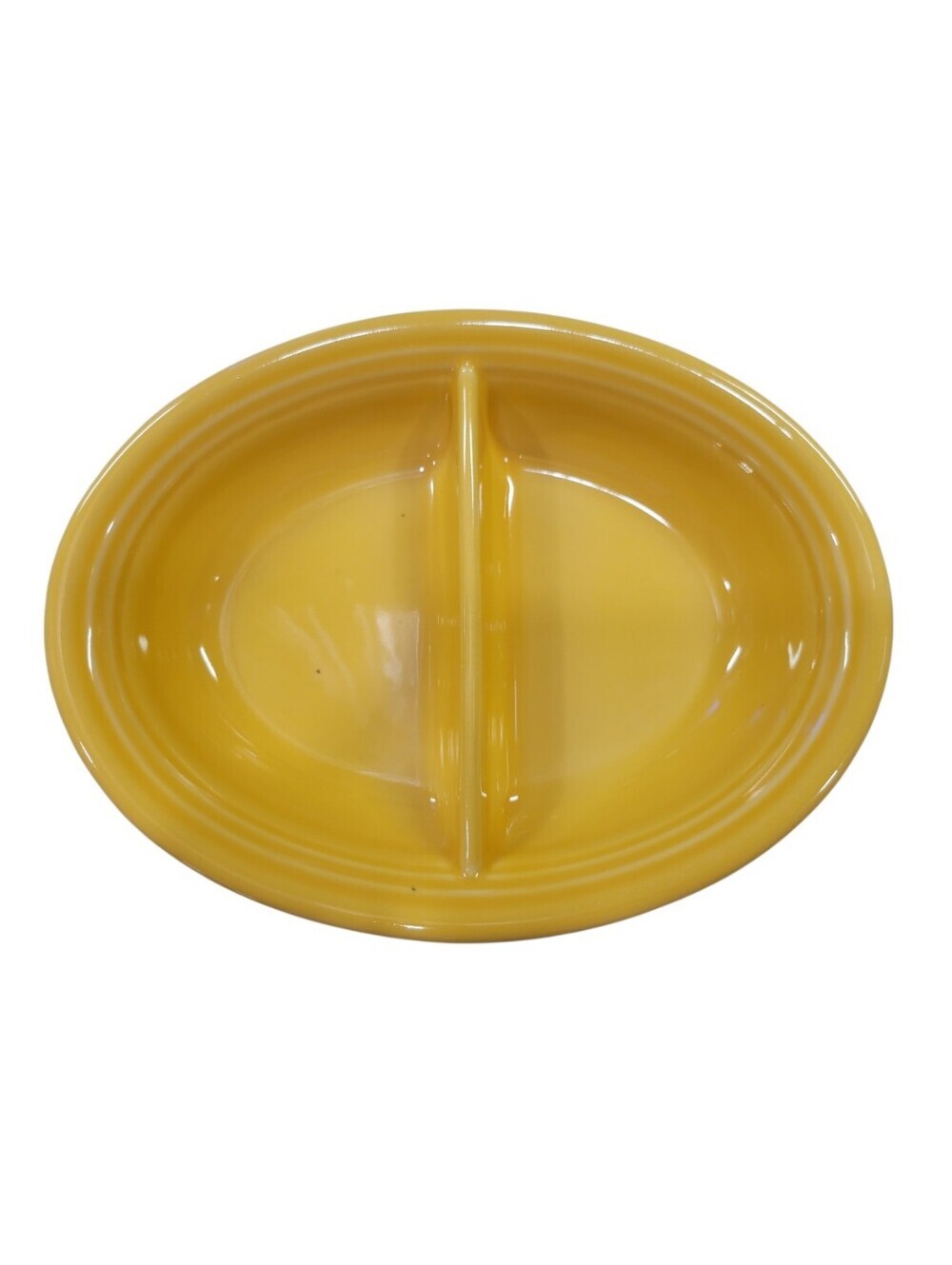Fiesta Sunflower Divided Oval Serving Bowl 40 oz Fiestaware Vegetabe Bowl